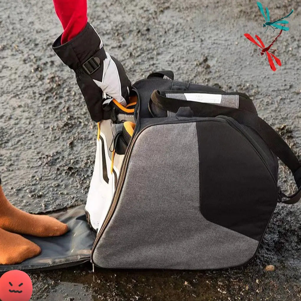 Ski Boot Bag Winter Outdoor Waterproof Ski Equipment & Ski Shoes Storage Bags Snowboarding Supplies Versatile & Durable﻿