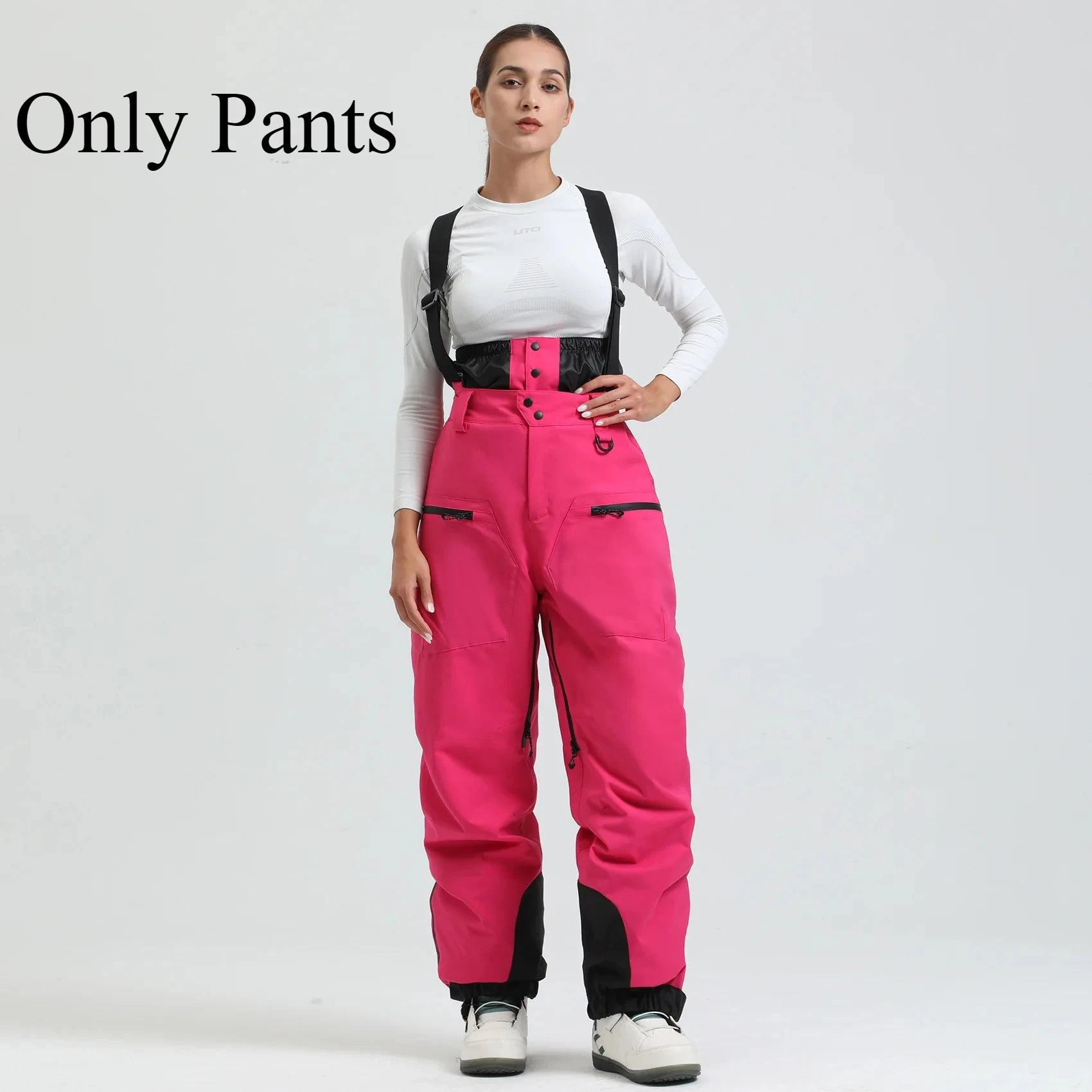 New Ski Pant Solid Snow  Women Windproof Waterproof Snow Pants Warm Breathable Thickened Winter Outdoor Snowboarding Trousers