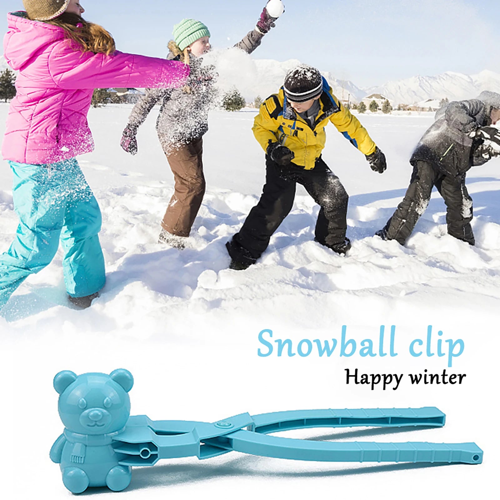 1/4pcs Snowball Maker Clip Multi-shape Cartoon Snow Balls Making Clamps Snow Ball Maker Gadgets Kids s for Snowball Fights Tool