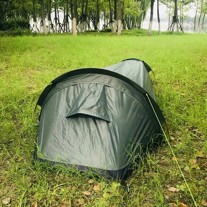 Single-person camping tent Ultra-lightweight compact outdoor sleeping bag Tent Large Capacity Waterproof Backpack Tent cover Hik