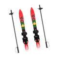 Short Skis for Snow Skiboards and Poles Snowboard Outdoor Snow Board Skiing Board for Aged 3-8 Years Old Children Skiblades