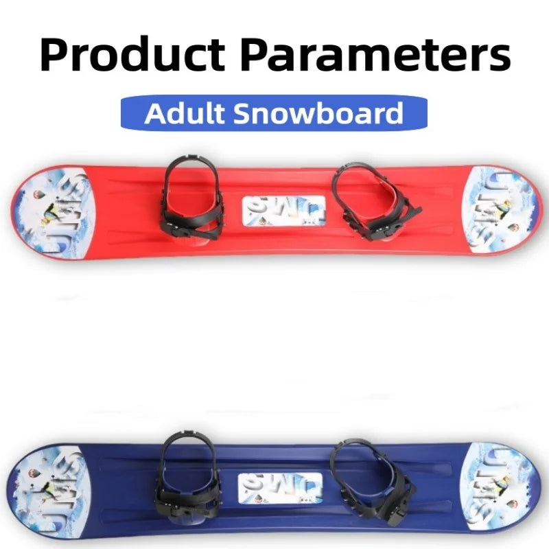 Beginner Snowboard Set with Bindings, All-Mountain Ski Equipment, Men Women Adults Kids Universal Learning Gear