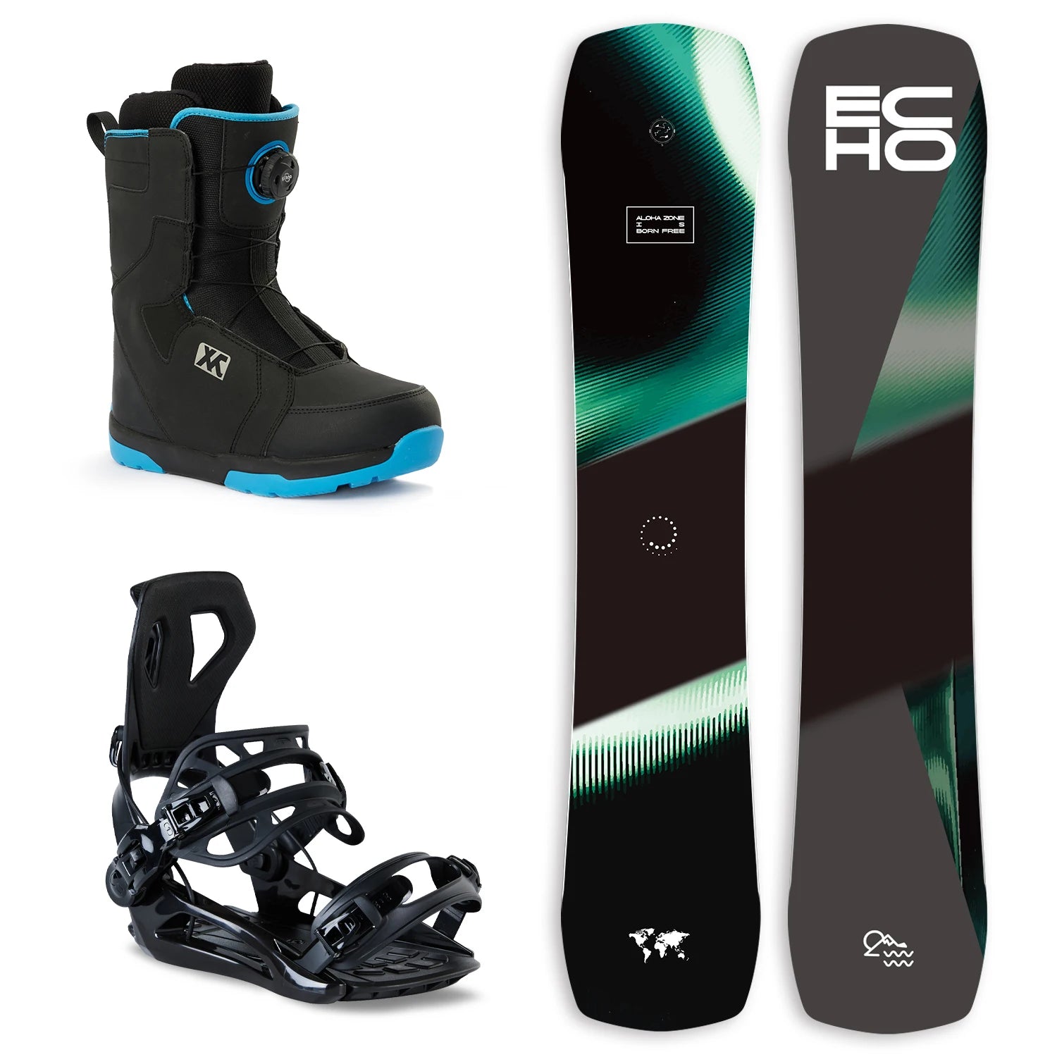 Full Set Snowboard Package with Bindings and Boots