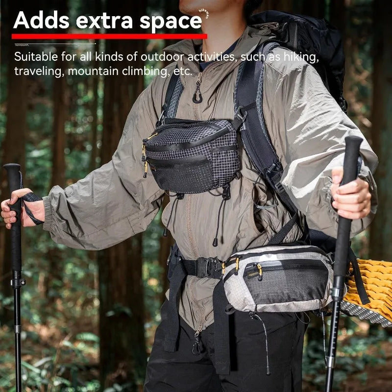 Outdoor Hiking Tactical Chest Bag Large Capacity Waterproof Nylon Crossbody Bag Sports Backpack Waist Pack Men Women