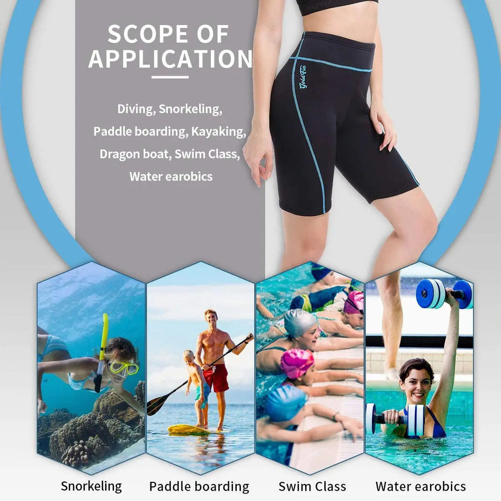 Women's Neoprene Shorts 2 mm Diving Shorts Keep Warm Suitable for Aerobic Surfing Swimming Cold Water Sports Sauna Sweat