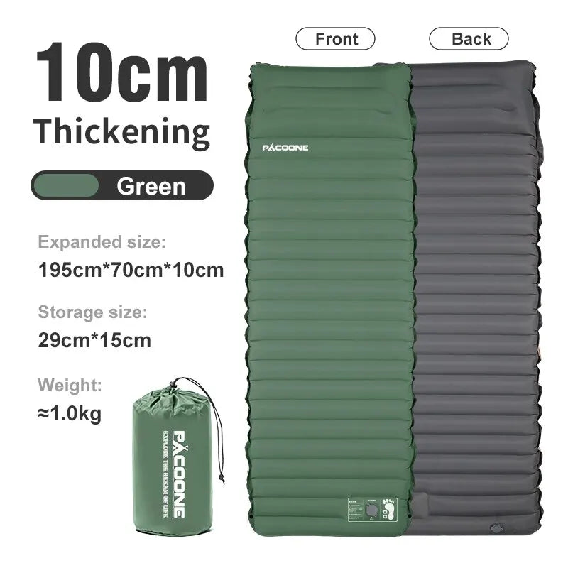 Ultralight Self-inflating Air Mattress Thicken Sleeping Pad Splicing Inflatable Bed Beach Picnic Mat Camping Tent Air Cushion