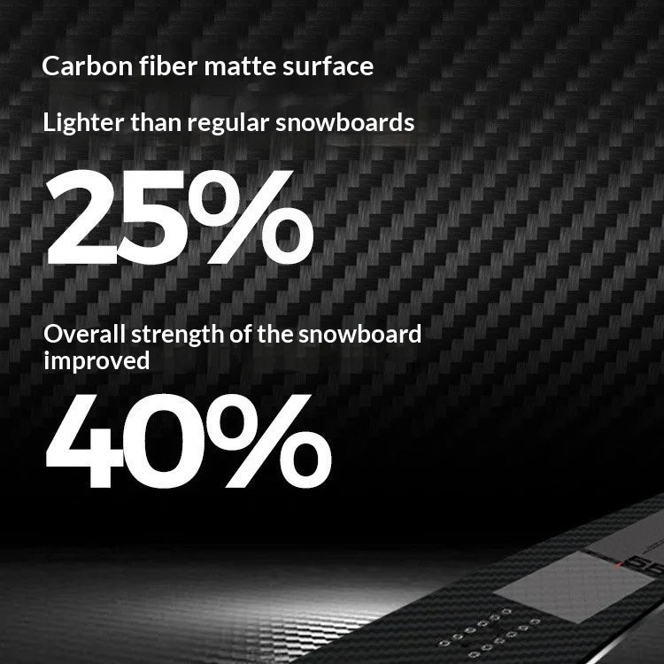 Carbon Fiber Freestyle Snowboard for Adults  Widened Lightweight Super Elastic Snowboard Men's Racing Board Carbon Fiber Skiing