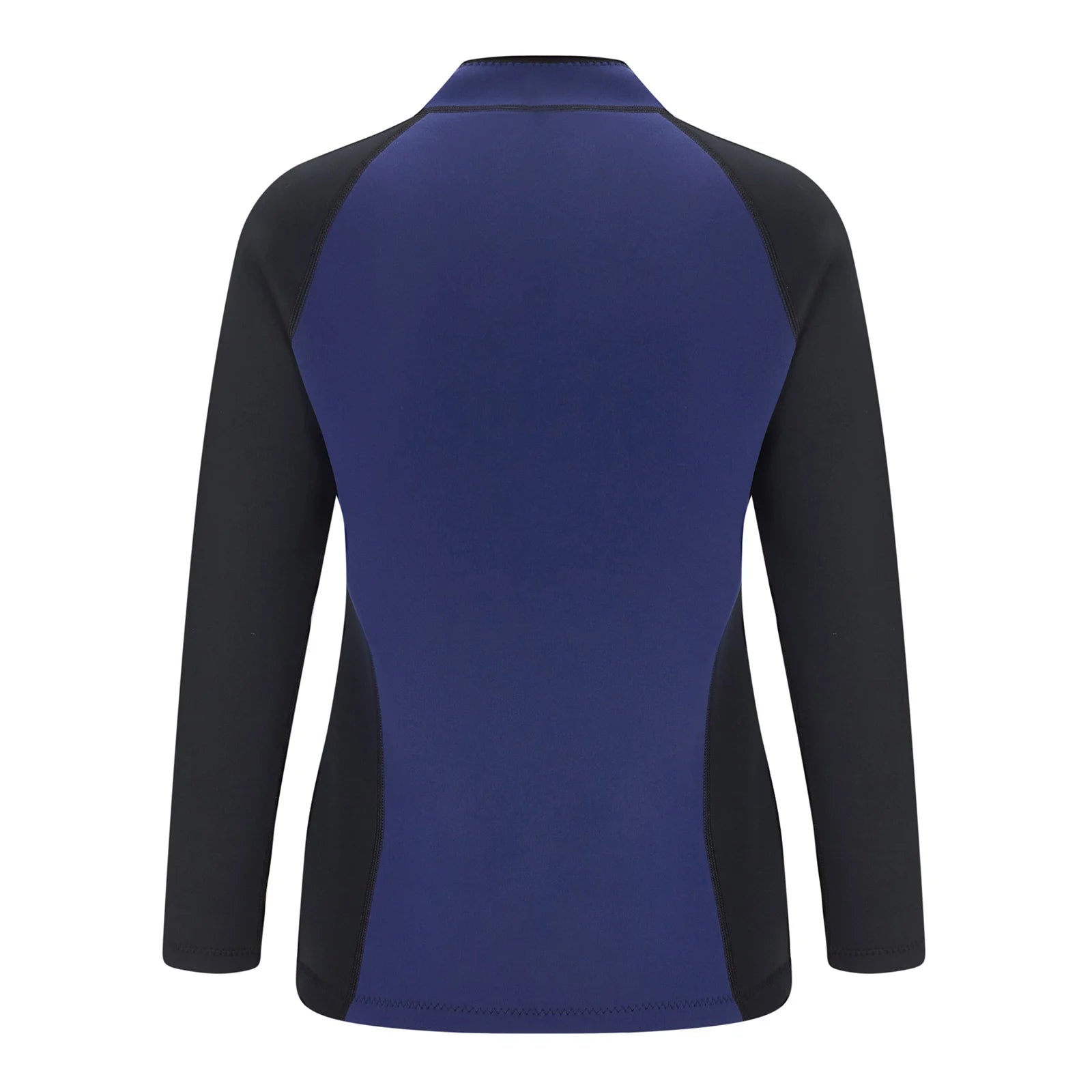 Women 2mm Neoprene Wetsuit Top Stand Collar Long Sleeve Zipper Color Block Surfing Thermal Jacket for Swimming Snorkeling Diving