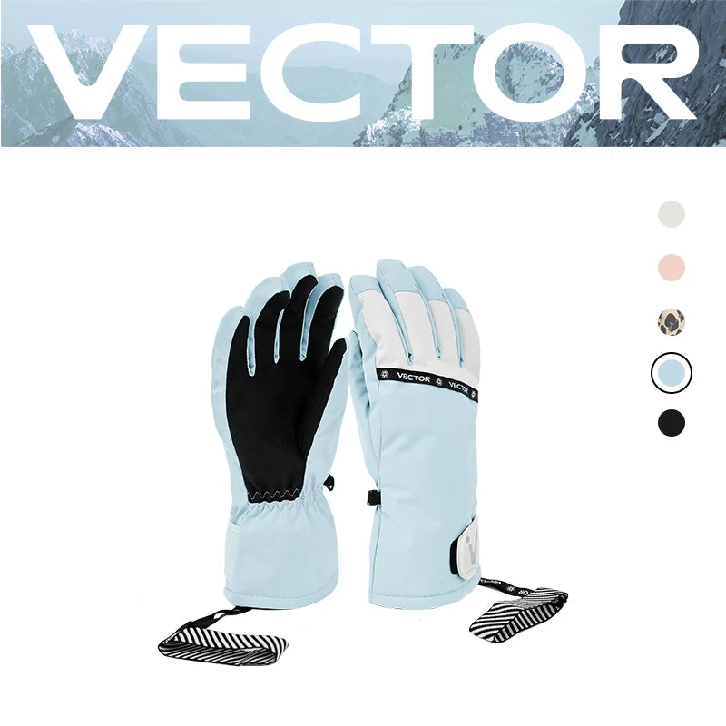 VECTOR Ski Gloves Waterproof Gloves with Touchscreen Function Snowboard Thermal Gloves Warm Snowmobile Snow Gloves Men Women
