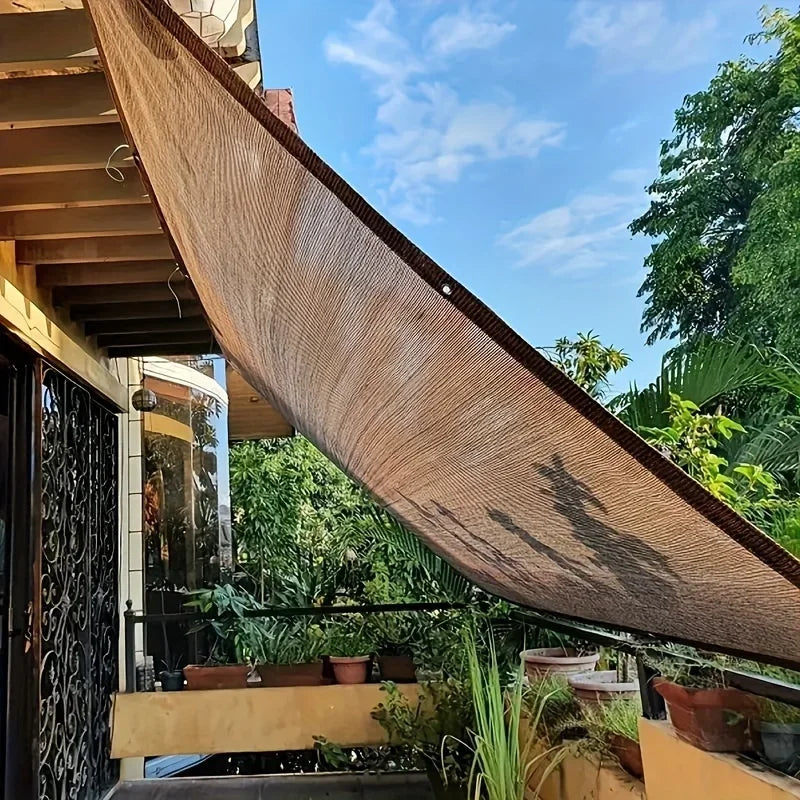Durable Brown UV Protection Canopy Outdoor Sun Shade Net for Garden Patio Plant Sunshade Sail Greenhouse Outdoor Pavilion