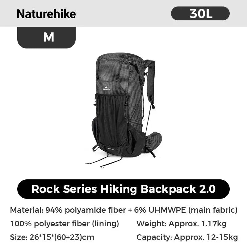 Naturehike Hiking Backpack Outdoor Sports Bag 60+5L Large Capacity Ergonomic Design Backpack Camping Travel Waterproof Bagpack