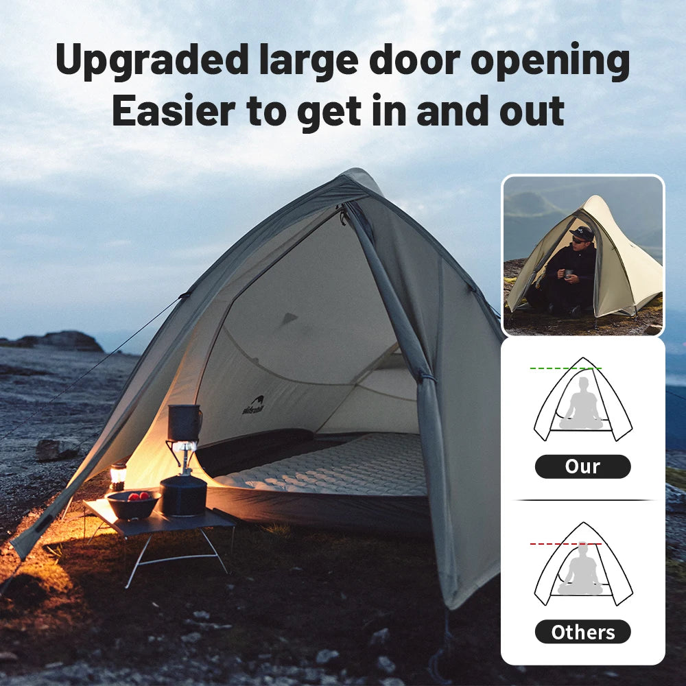 Naturehike Cloud up 2 pro Two Person Hiking Tent Lightweight Outdoor Camping Professional Camping Equipment